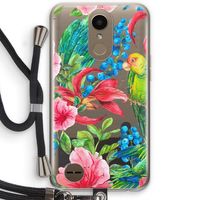 Papegaaien: LG K10 (2017) Transparant Hoesje met koord