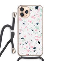Terrazzo N°3: iPhone 11 Pro Max Transparant Hoesje met koord