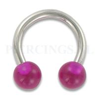 Circulair barbell 1.6 mm acryl paars