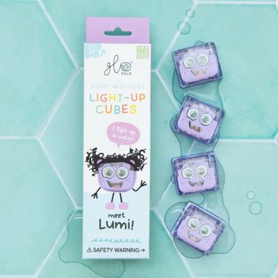 Glo Pals Light Up Cubes | Poppetje Lumi paars