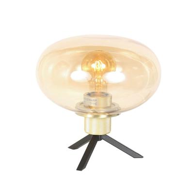 Steinhauer TafellampReflexion Ø 22cm - met amber glas - 2681ME