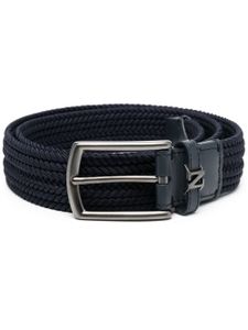 Zegna ceinture à design tressé - Bleu