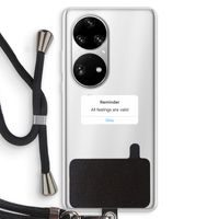 Reminder: Huawei P50 Pro Transparant Hoesje met koord