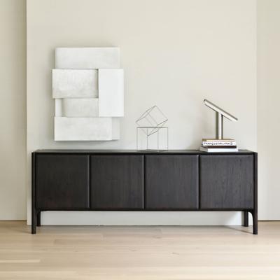 Ethnicraft Dressoir 'PI' Gevernist Teakhout, 230cm, kleur Donkerbruin