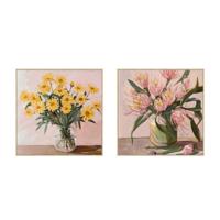 Canvas Home ESPRIT polyestyreen Canvas 83 x 4,5 x 83 cm