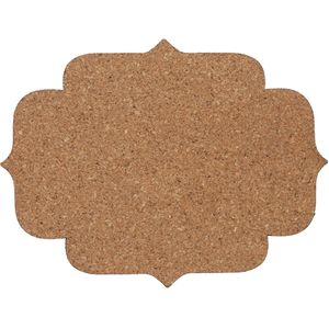 4x Oosterse vorm onderzetters 9 x12 cm van kurk   -