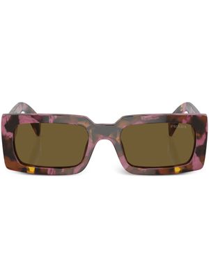 Prada Eyewear lunettes de soleil à monture rectangulaire - Violet