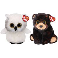 Ty - Knuffel - Beanie Buddy - Austin Owl & Kodi Bear