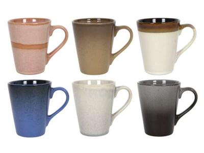 Studio Tavola Koffiekopjes met oor Earth - 310 ml - 6 stuks