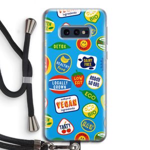 Fruitsticker: Samsung Galaxy S10e Transparant Hoesje met koord