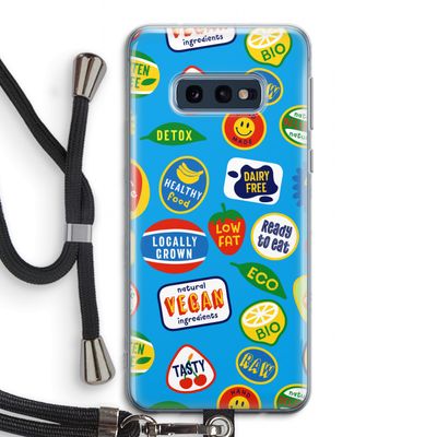 Fruitsticker: Samsung Galaxy S10e Transparant Hoesje met koord