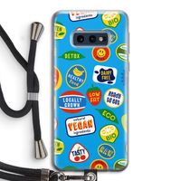 Fruitsticker: Samsung Galaxy S10e Transparant Hoesje met koord