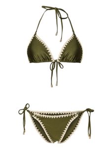 ZIMMERMANN bikini Junie à bords en crochet - Vert