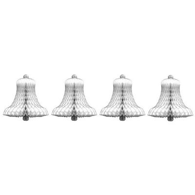 4x Kerstklokken kerst versiering van papier