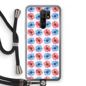 Klaproosjes: Xiaomi Redmi 9 Transparant Hoesje met koord