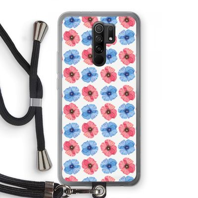 Klaproosjes: Xiaomi Redmi 9 Transparant Hoesje met koord