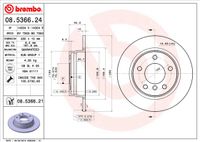 Remschijf BREMBO, Remschijftype: Massief, u.a. für BMW - thumbnail