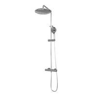 Regendouche Brauer Chrome Showerpipe Met Thermostaat 30cm 3 Standen Messing Chroom - thumbnail