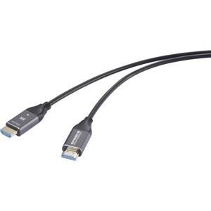 SpeaKa Professional SP-12842684 HDMI-kabel HDMI / Glasvezel Aansluitkabel HDMI-A-stekker, HDMI-A-stekker 80 m Zwart 8K UHD, Active Optical Cable (AOC)