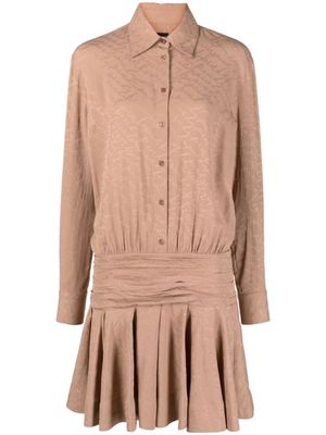 PINKO chemise Arzach en soie à logo jacquard - Tons neutres