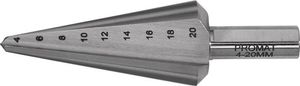 Promat Getrapte plaatboor | boorbereik 4-20 mm | HSS-Co totale lengte 71 mm | snedeaantal 2 - 4000862022 4000862022