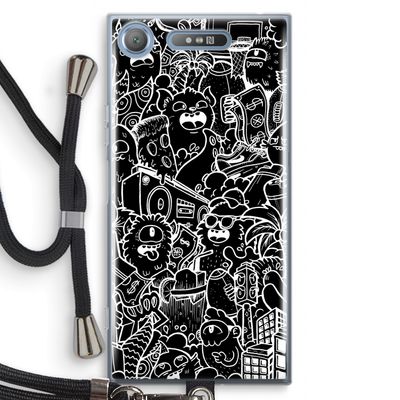 Vexx Black City : Sony Xperia XZ1 Transparant Hoesje met koord