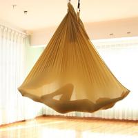 Huishoudelijke handstand elastische stretching touw antenne yoga hangmat set (goud)
