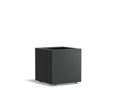 Aluminium plantenbak CARREZ met wielen 60x60x60cm.