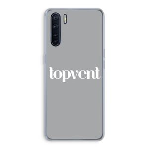 Topvent Grijs Wit: Oppo A91 Transparant Hoesje