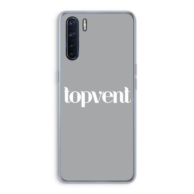 Topvent Grijs Wit: Oppo A91 Transparant Hoesje