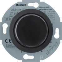 Berker serie 1930/glasserie/palazzo universele draaidimmer zwart