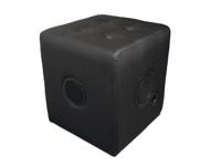 Poef met Speaker - Hocker Met Ingebouwde Bluetooth Speakers - Zwart (HPG522BT) - thumbnail