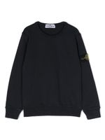 Stone Island Junior sweat en coton à patch logo - Bleu - thumbnail