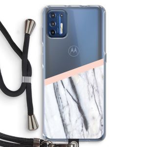 A touch of peach: Motorola Moto G9 Plus Transparant Hoesje met koord