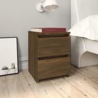 Nachtkastjes 2 stuks Bruin Eiken 30x30x40 cm Bewerkt Hout