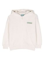 Kenzo Kids hoodie zippé à logo brodé - Tons neutres