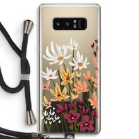 Painted wildflowers: Samsung Galaxy Note 8 Transparant Hoesje met koord