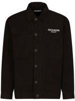 Dolce & Gabbana DGVIB3 logo-embroidered shirt jacket - Noir - thumbnail