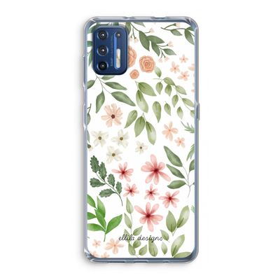 Botanical sweet flower heaven: Motorola Moto G9 Plus Transparant Hoesje