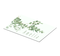 Placemat met naam "boho" bladeren patroon