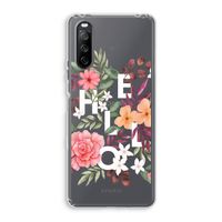 Hello in flowers: Sony Xperia 10 III Transparant Hoesje