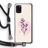 Roses are red: Samsung Galaxy A31 Transparant Hoesje met koord