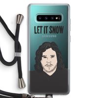 Let It Snow: Samsung Galaxy S10 Plus Transparant Hoesje met koord