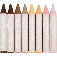 Colortime Waskrijt, l: 10 cm, d 15 mm, skin colours, 8 stuk/ 1 doos