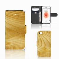 Apple iPhone 5 | 5s | SE | Book Style Case | Licht Hout