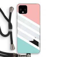 Strepen pastel: Pixel 4 Transparant Hoesje met koord