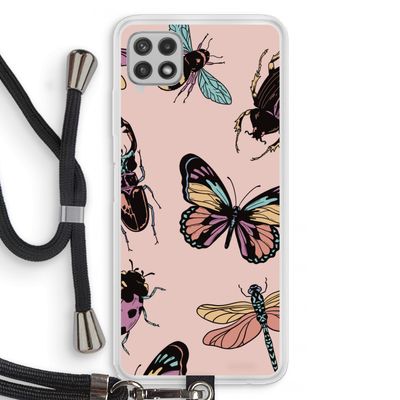 Tiny Bugs: Samsung Galaxy A22 4G Transparant Hoesje met koord