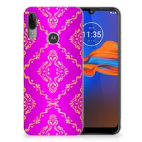 Siliconen Hoesje Motorola Moto E6 Plus Barok Roze