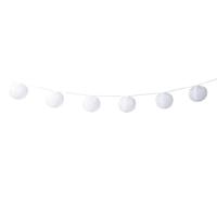 Slinger met 9 solar barok lampionnen - wit - 440 cm Slinger met 9 solar barok lampionnen - wit - 440 cm