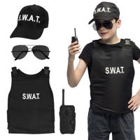 Politie speelgoed verkleed set - SWAT - 4-delig - voor kinderen
